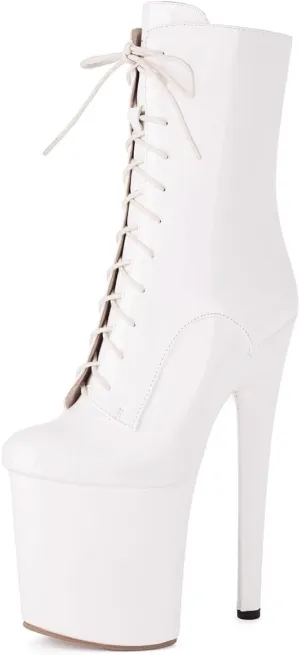 Roimaash Women Fashion 20CM Pole Dance Ankle Boots