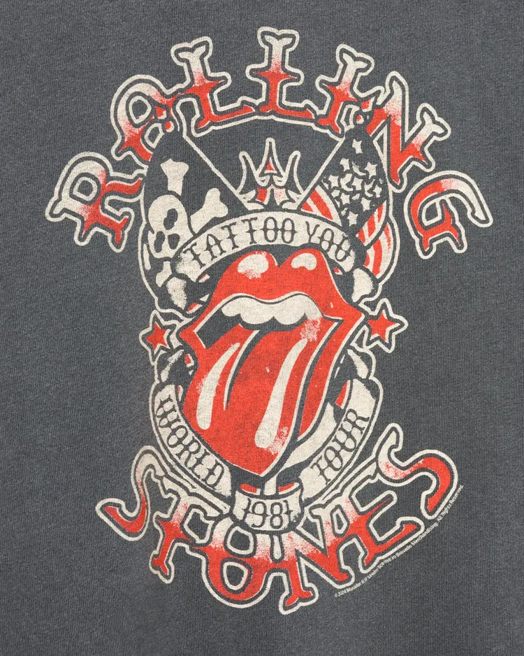 ROLLING STONES TATTOO YOU TEE IN VINTAGE BLACK