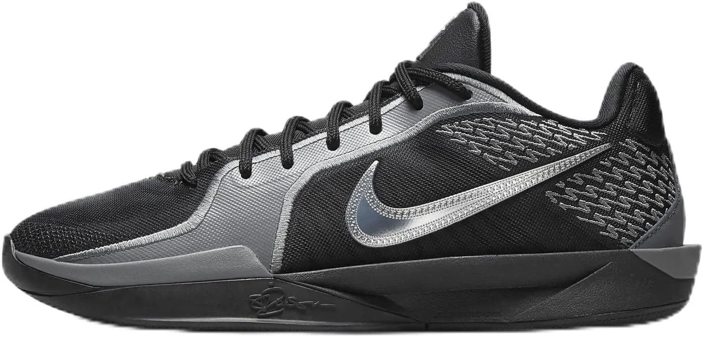 Sabrina 2 Basketball Shoes (FQ2174-001, Black/Smoke Grey/Opti Yellow/Metallic Silver) Size 7.5