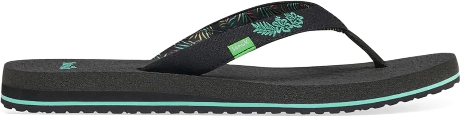 Sanuk Yoga Paradise II | Flip Flops for Women | Yoga Sandals For Women | Women's Beach Sandals | Memory Foam Footbed