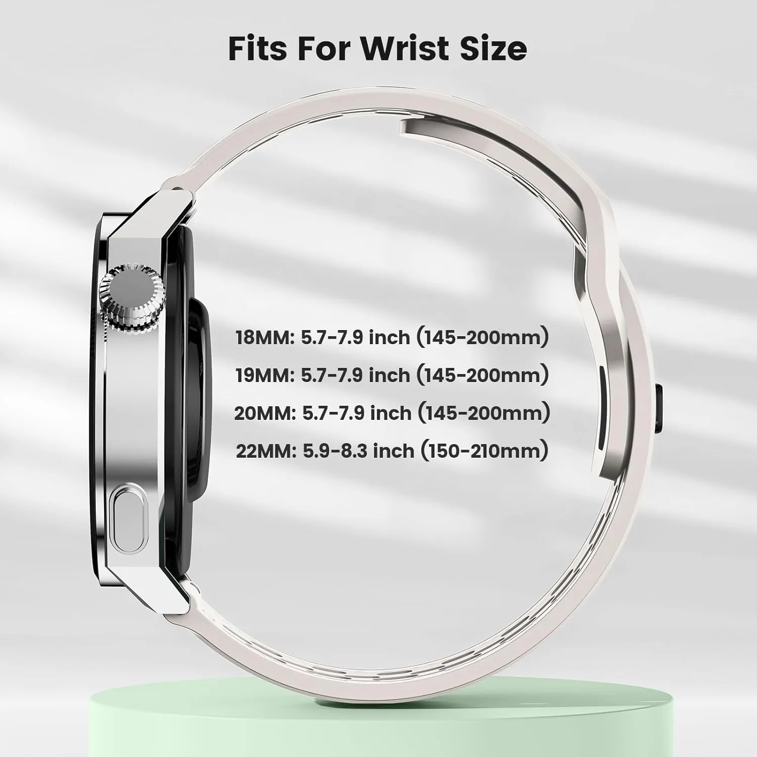 Soft Silicone Watch Bands 22mm 20mm 19mm 18mm, Breathable Sweatproof Sport Watch Straps with Quick Release for Women & Men (2 Packs)