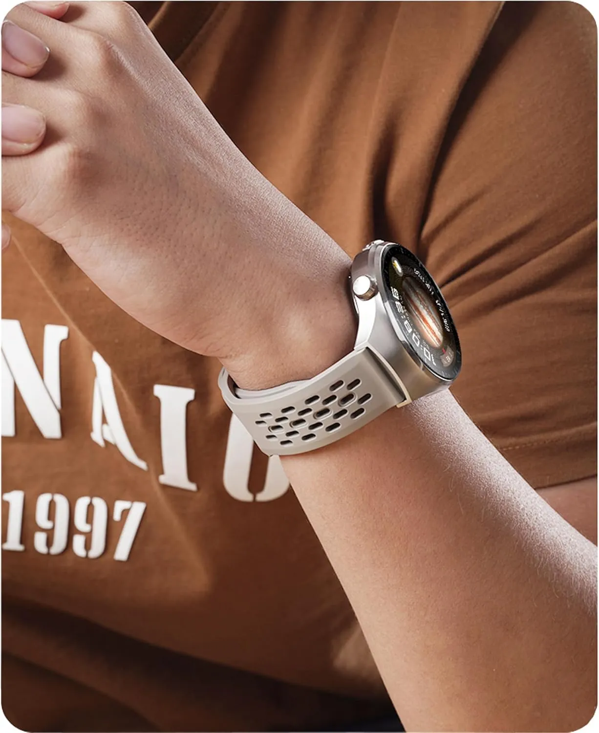 Soft Silicone Watch Bands 22mm 20mm 19mm 18mm, Breathable Sweatproof Sport Watch Straps with Quick Release for Women & Men (2 Packs)