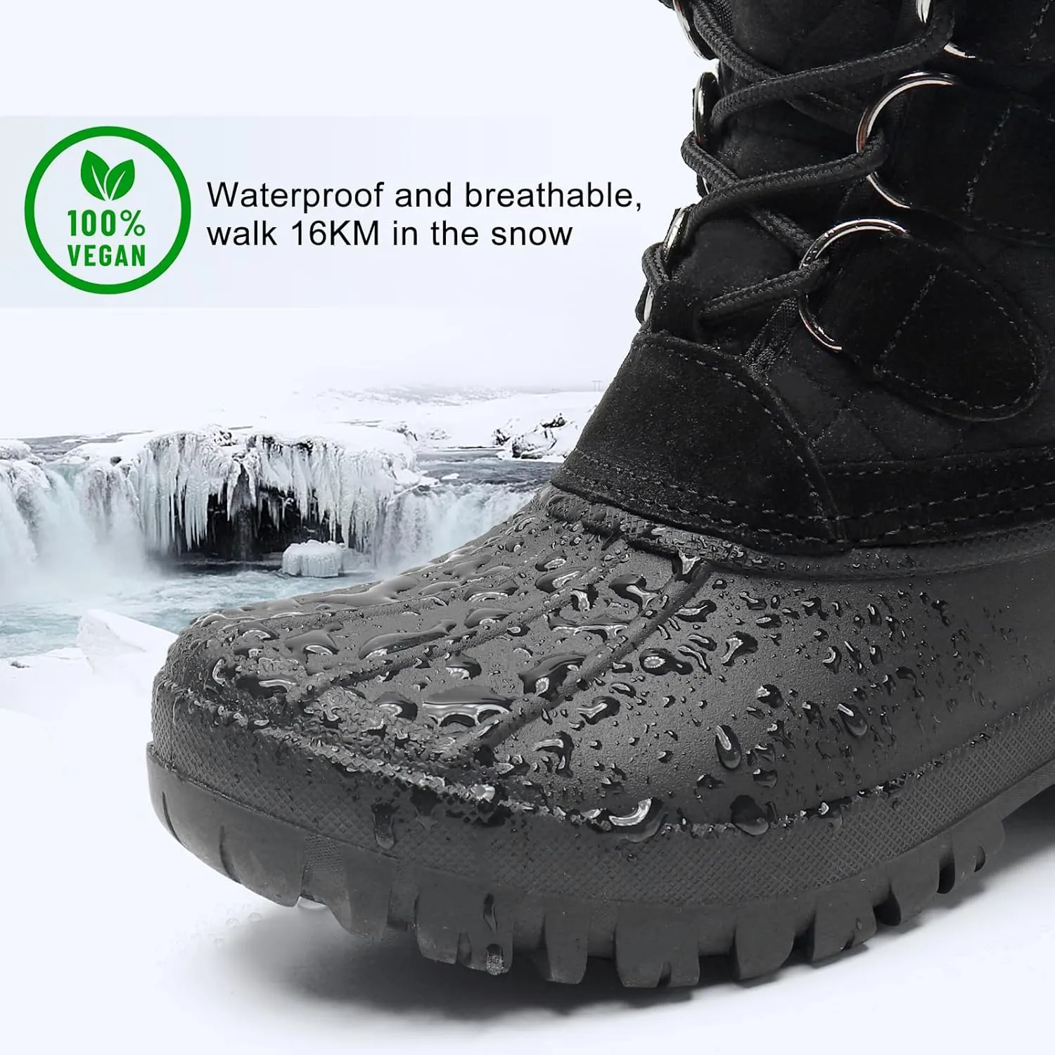 STQ Womens Winter Duck Boots Waterproof Cold Weather Snow Boots