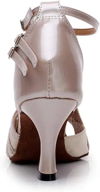 SWDZM Women Ballroom Dance Shoes Latin Salsa Bachata Practice Performance Dance Shoes,Model-QJW6105