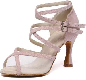SWDZM Womens Latin Dance Shoes Heeled Ballroom Salsa Tango Party Professional Practice Dance Shoes,Model YCD47