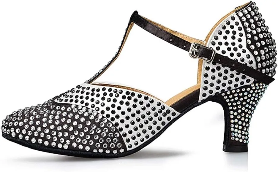 SWDZM Women's Standard Latin/Chacha/Salsa/Rumba Dance Shoes Leather Ballroom Model-YCL136