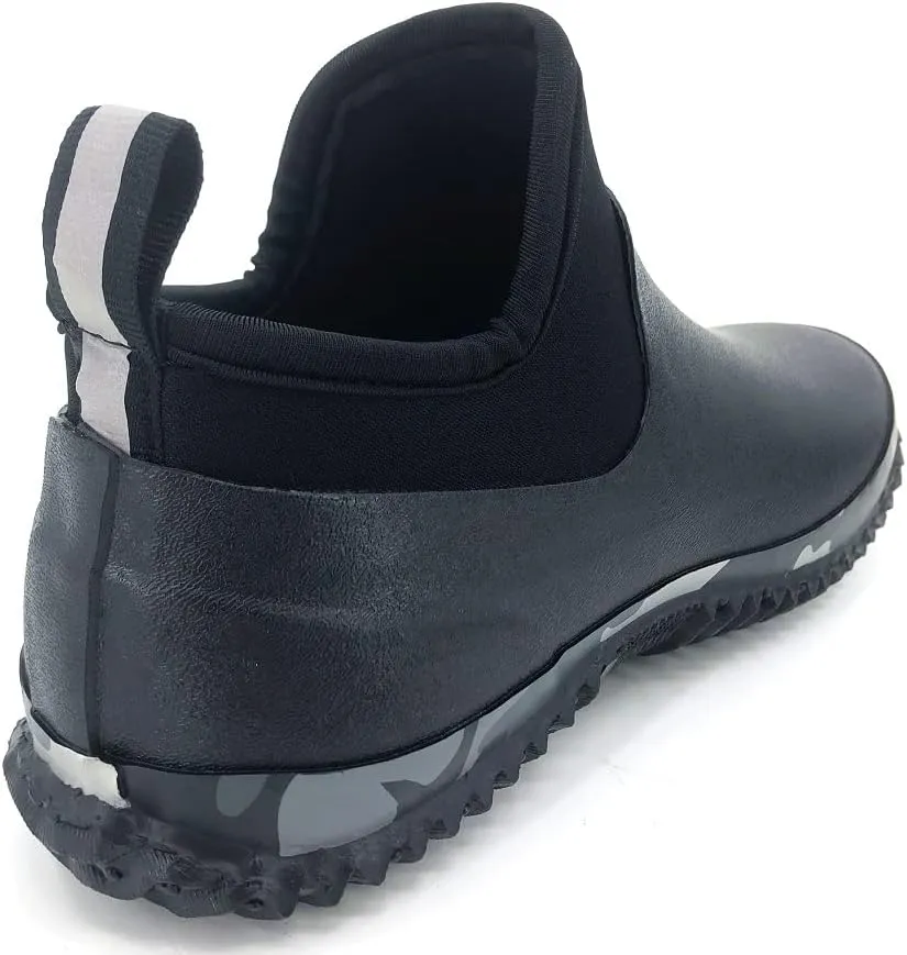 SYLPHID Men's Garden Shoes Women's Rain Shoe Waterproof Neoprene Camp Booties for Camping, Lawn Care, Gardening and Yard Work