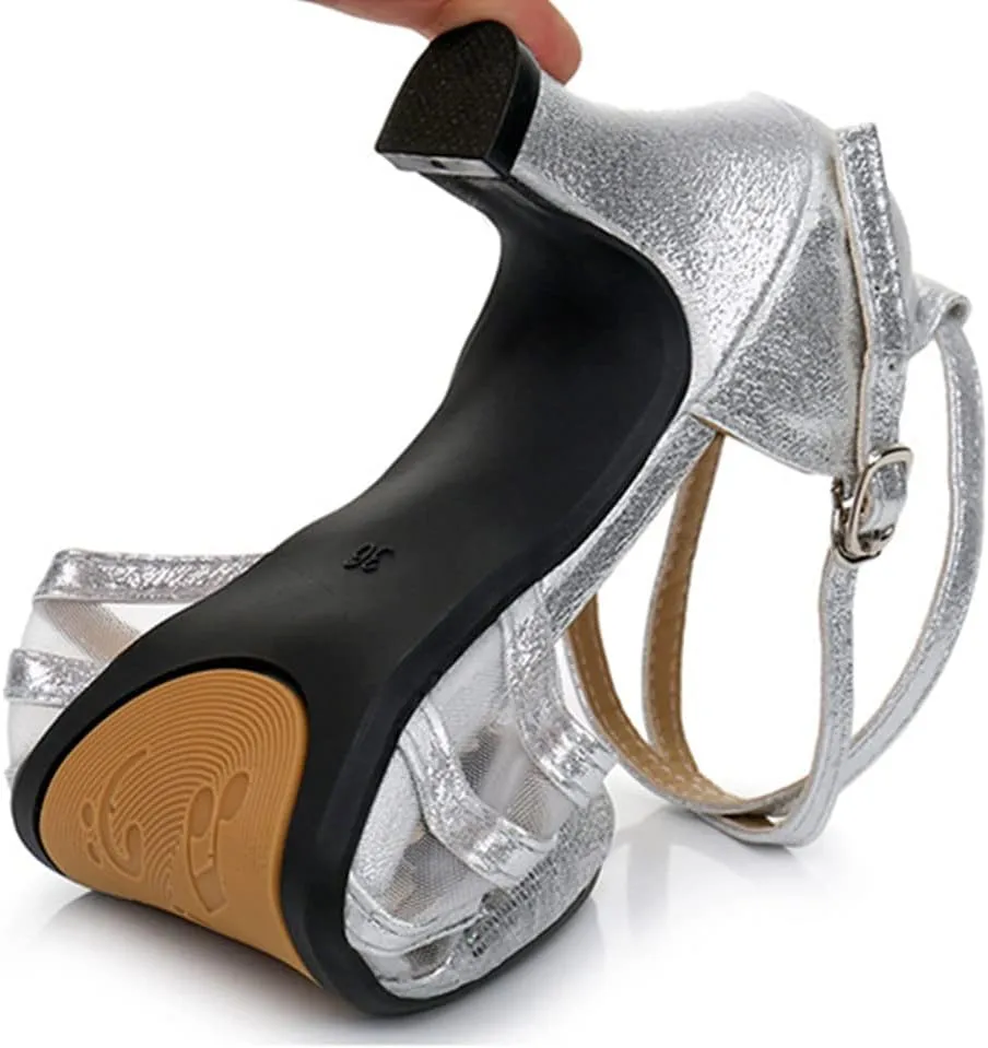 TangDao Womens Ladies Latin Dance Shoes Professional Heeled Ballroom Tango Party Performance Practice Dance Shoes