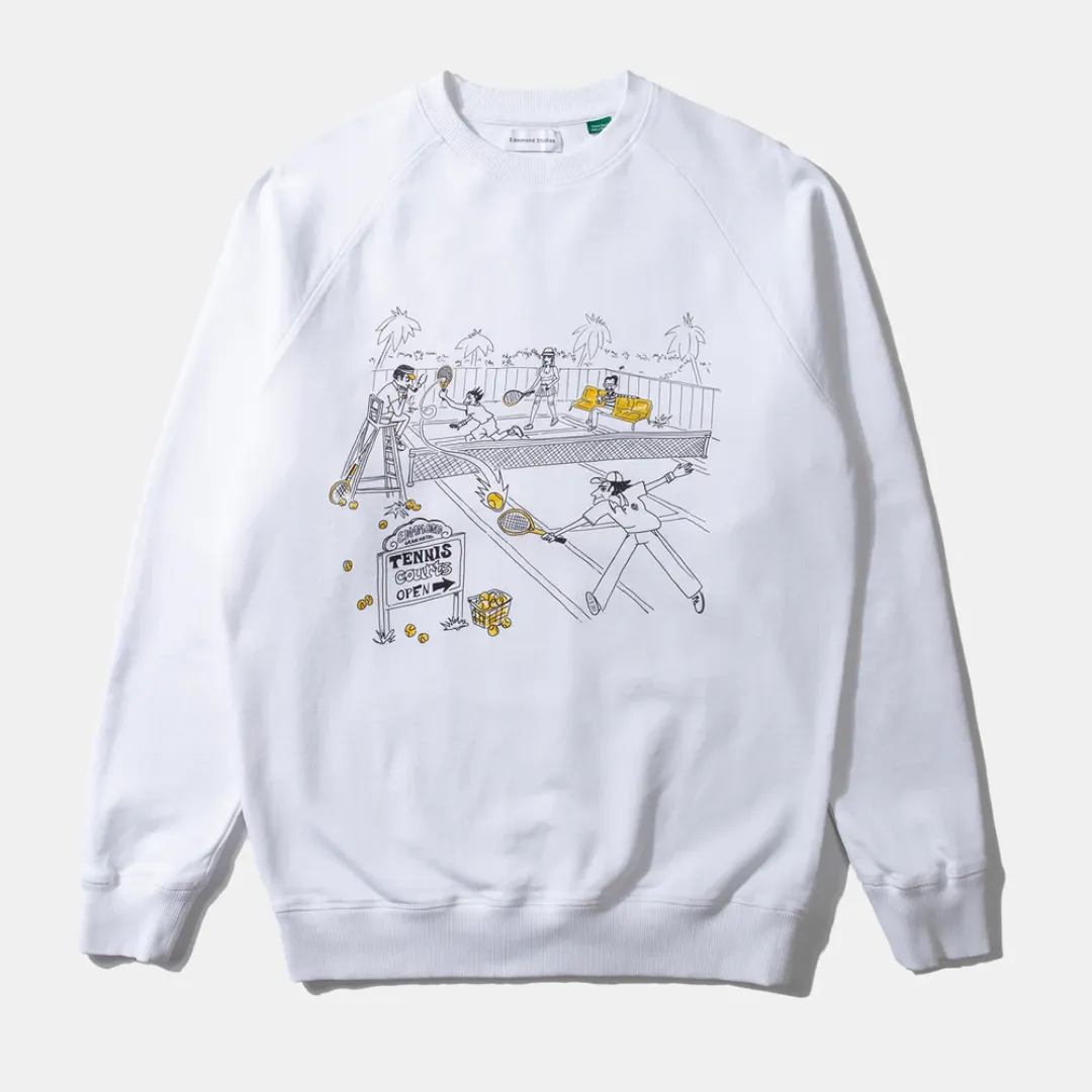 Tennis Courts Sweatshirt (White)