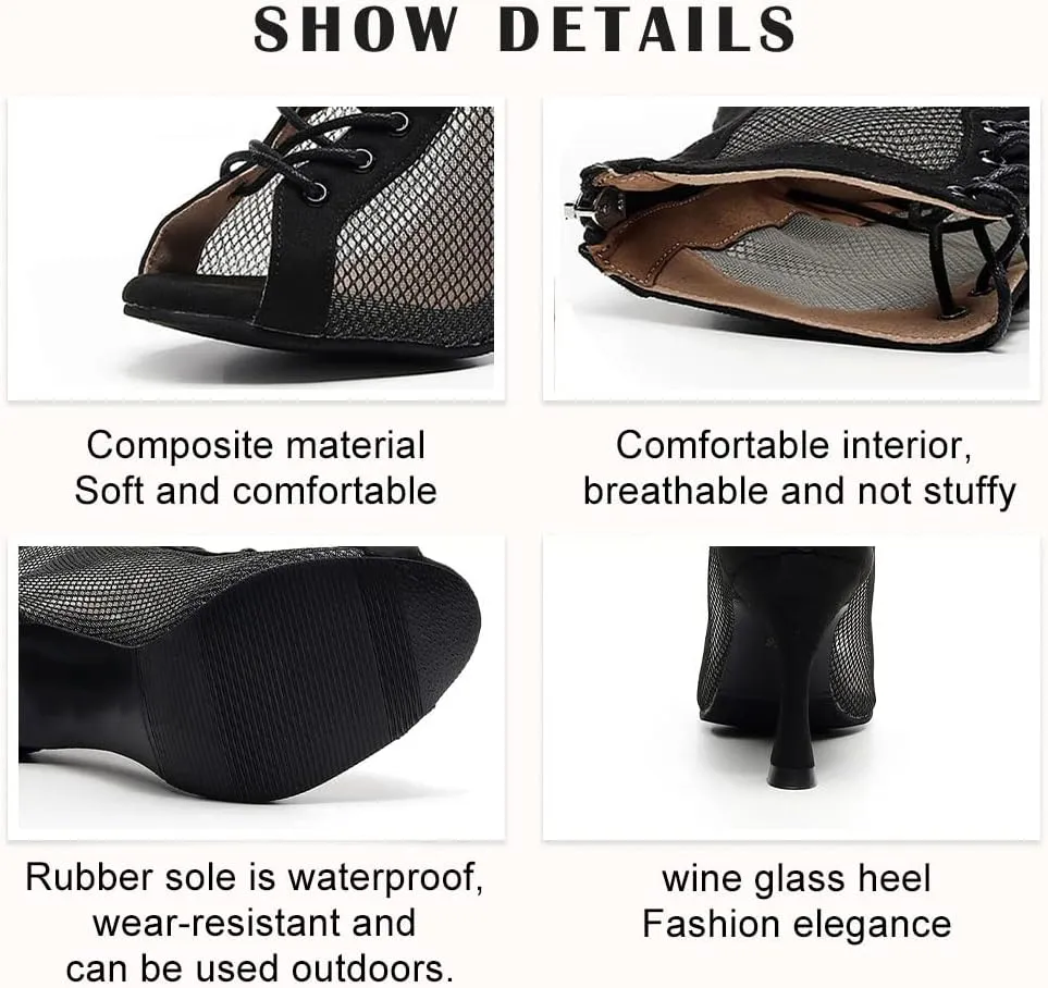 TINRYMX Womens Latin Dance Shoes Satin Tango Performance Professional Ballroom Salsa Dance Shoes,Model-QJW7179