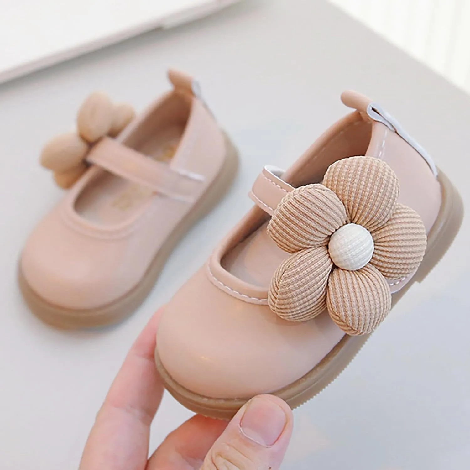Toddler Baby Girls Dress Shoes Mary Jane Flat for Part School Wedding Newborn Ballet Flower Soft Dress Shoes