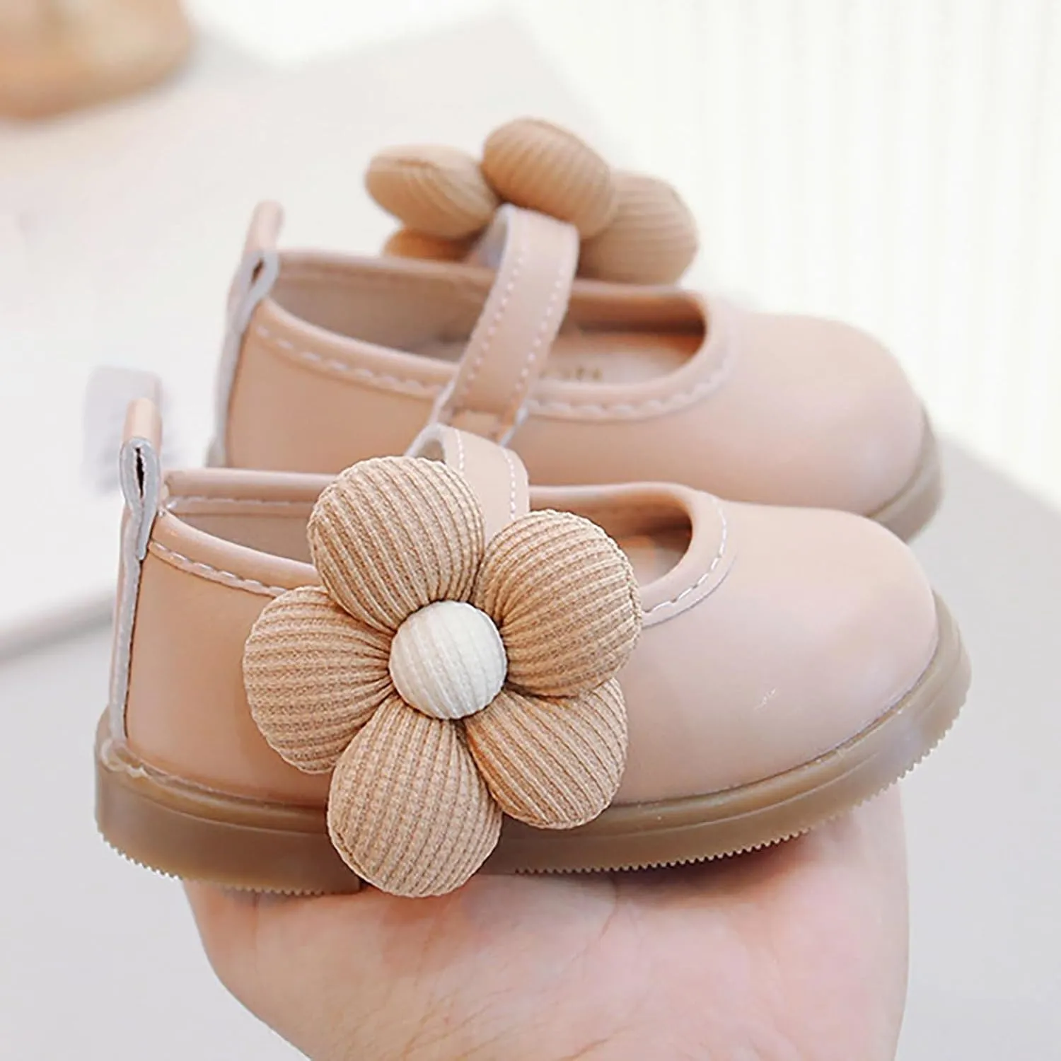 Toddler Baby Girls Dress Shoes Mary Jane Flat for Part School Wedding Newborn Ballet Flower Soft Dress Shoes