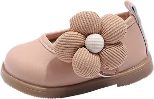 Toddler Baby Girls Dress Shoes Mary Jane Flat for Part School Wedding Newborn Ballet Flower Soft Dress Shoes