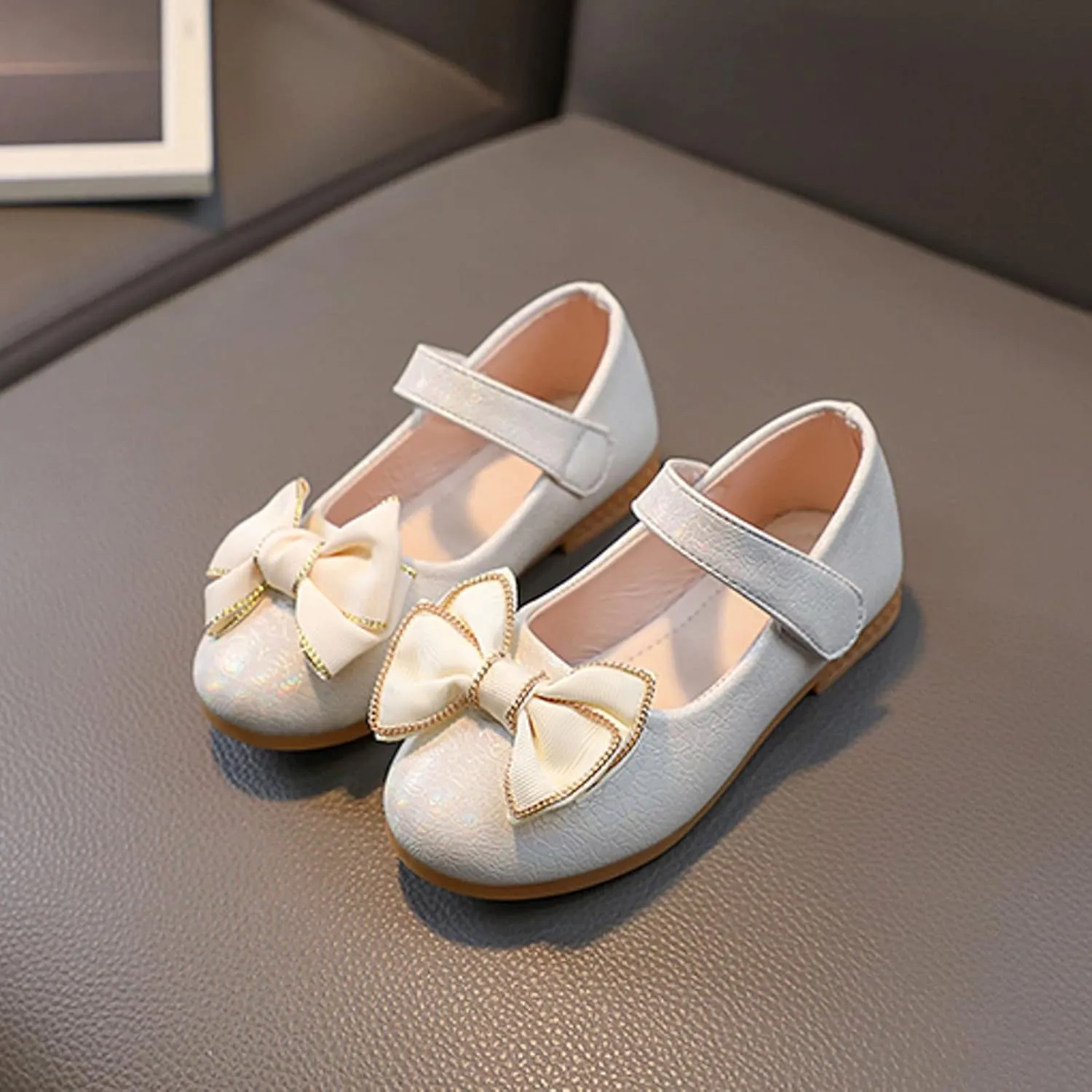 Toddler Girls Dress Shoes Ballerina Ballet Bow Flat Little/Big Kids Mary Jane Pary Wedding School Platform Shoes