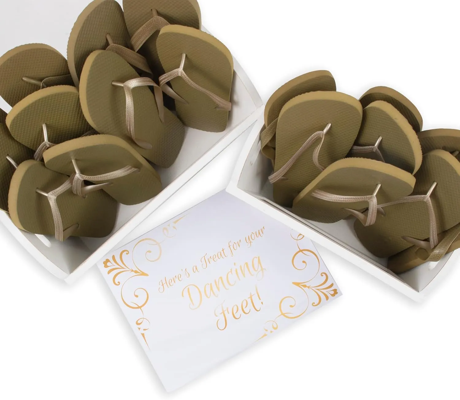 Trail maker 50 Pairs Bulk Flip Flops for Women Wedding Guests, Bnb Guests, Hotels, Pedicure Parties, and Charity Donation