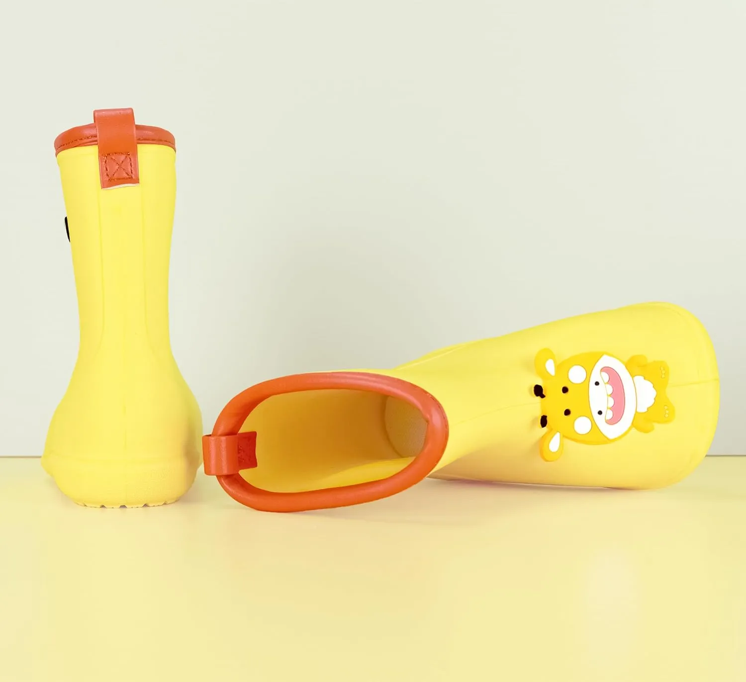 TRIWORIAE-Kids Toddler Rubber Rain Shoes EVA Waterproof Rain Boot Non-Slip Wellington Boots for Children Boys/Girls