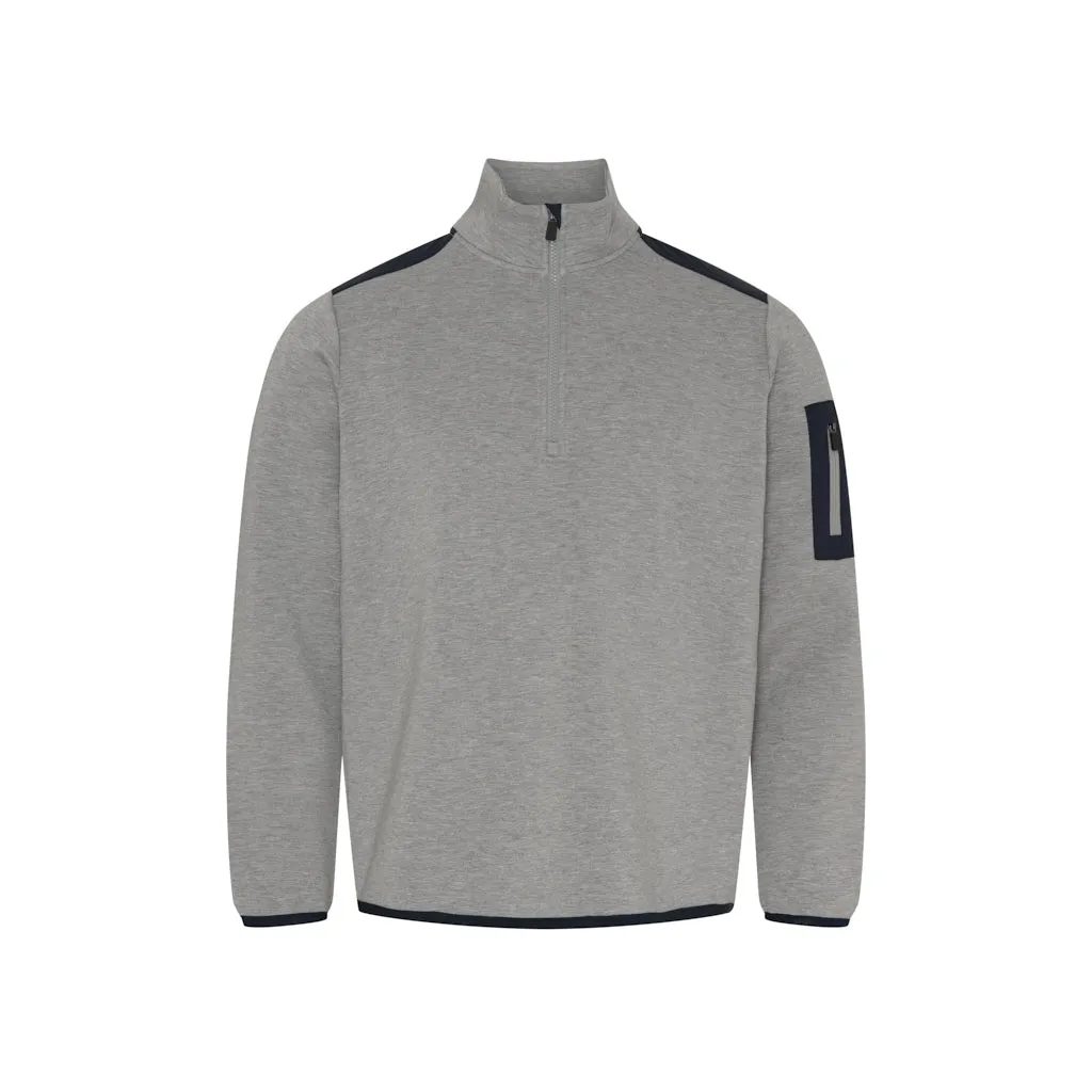 Tuke Half Zip - Grey Melange