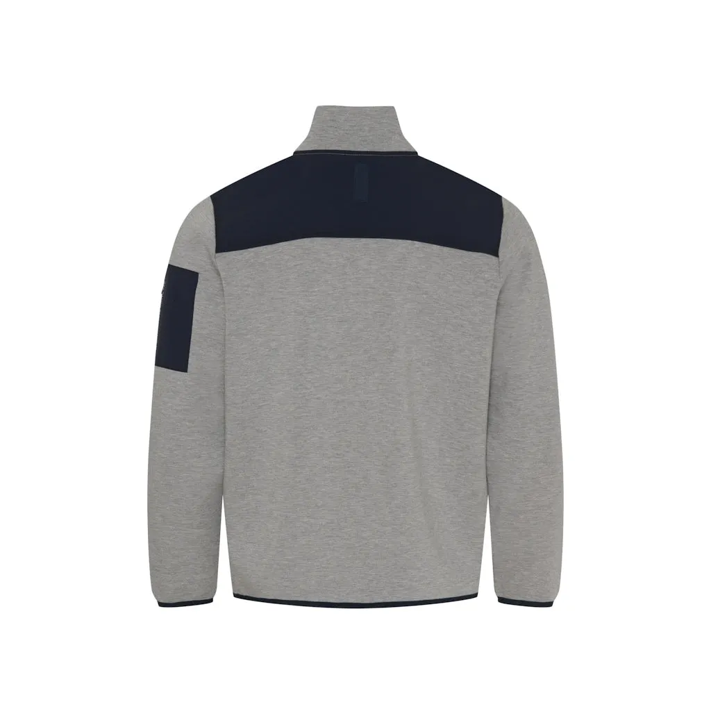 Tuke Half Zip - Grey Melange