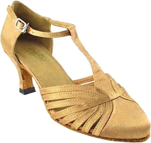 Very Fine Women's Ballroom Dance Shoes Tango Wedding Salsa Dance Shoes Brown Satin 6829BEB Comfortable Dance Shoes 2.5" Heel 5 M US [Bundle of 5]