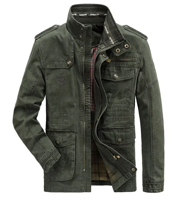 West Louis Autumn Cotton Cargo Military Jacket