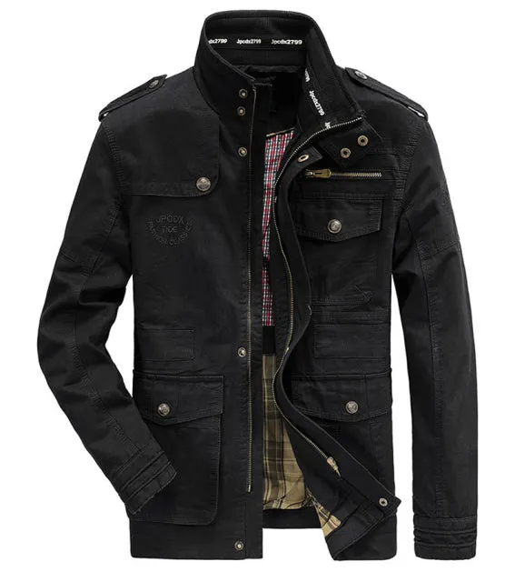 West Louis Autumn Cotton Cargo Military Jacket