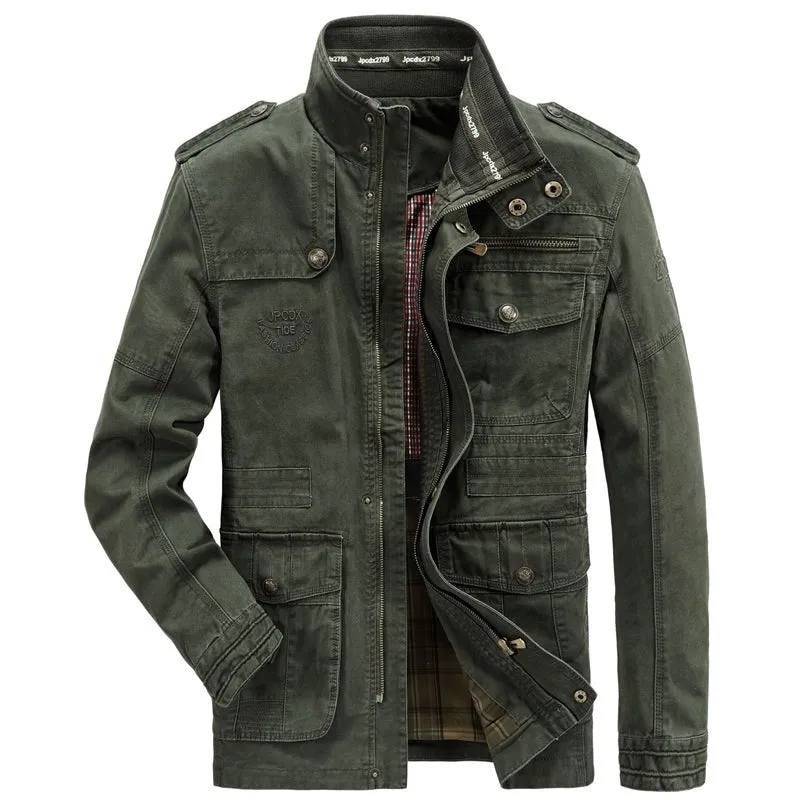 West Louis Autumn Cotton Cargo Military Jacket