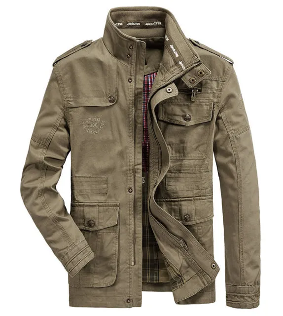 West Louis Autumn Cotton Cargo Military Jacket