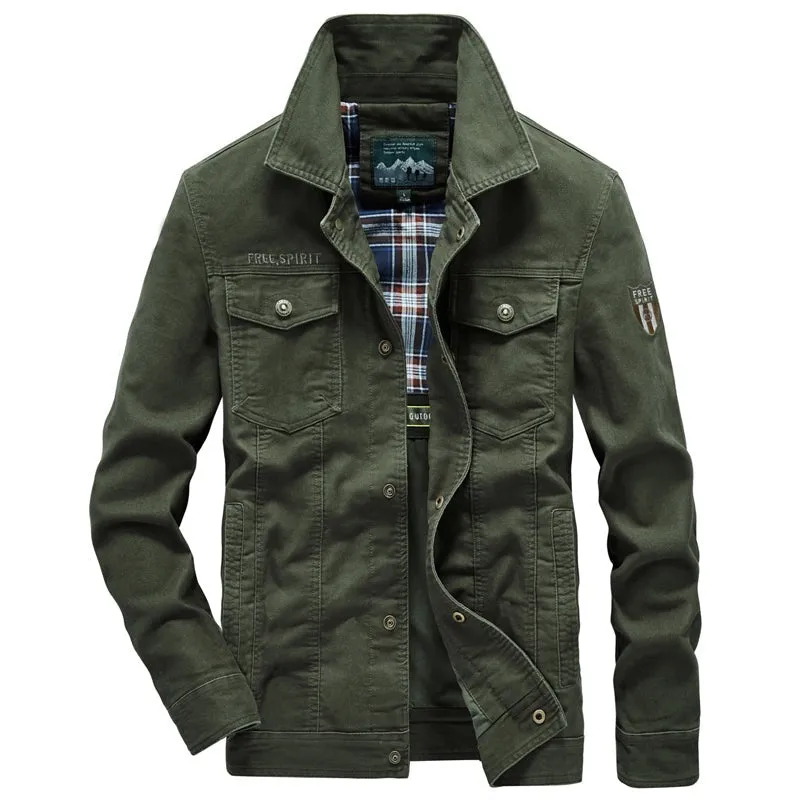West Louis Autumn Cotton Military Pilot Bomber Jacket