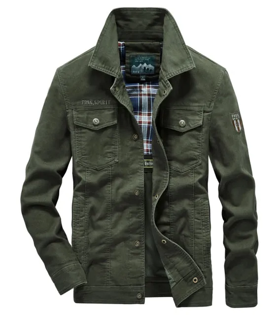 West Louis Autumn Cotton Military Pilot Bomber Jacket