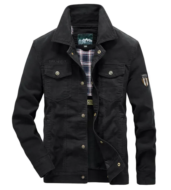 West Louis Autumn Cotton Military Pilot Bomber Jacket