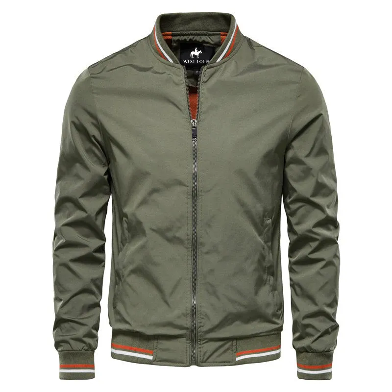 West Louis Bomber Baseball Solid Color Business Jacket