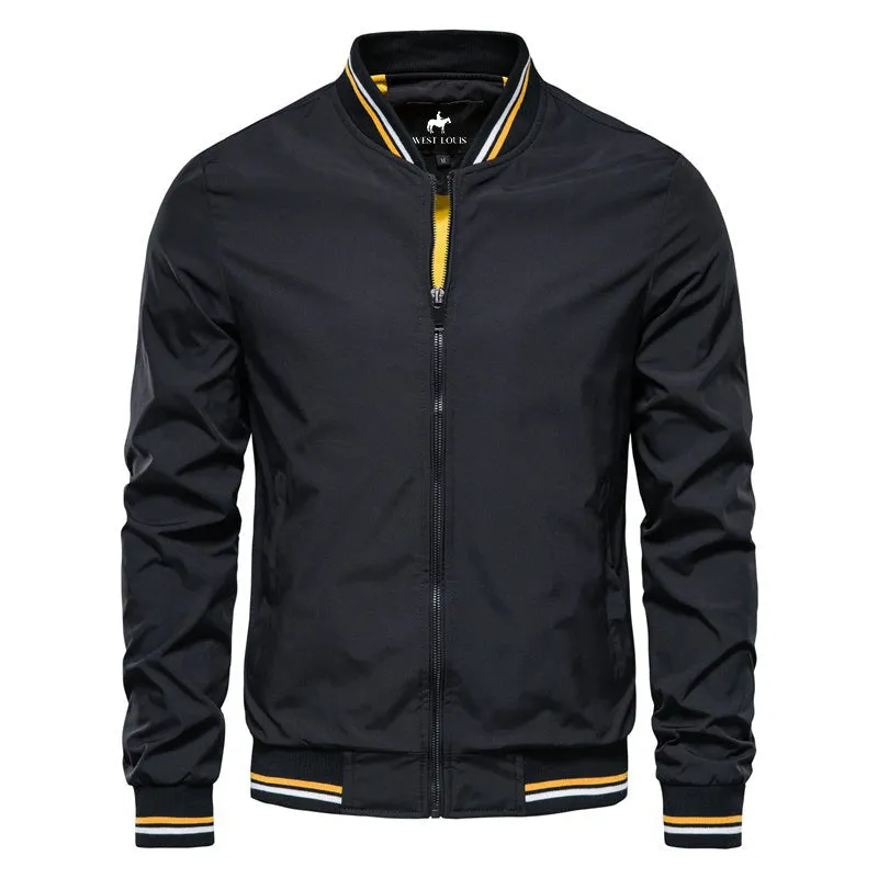 West Louis Bomber Baseball Solid Color Business Jacket