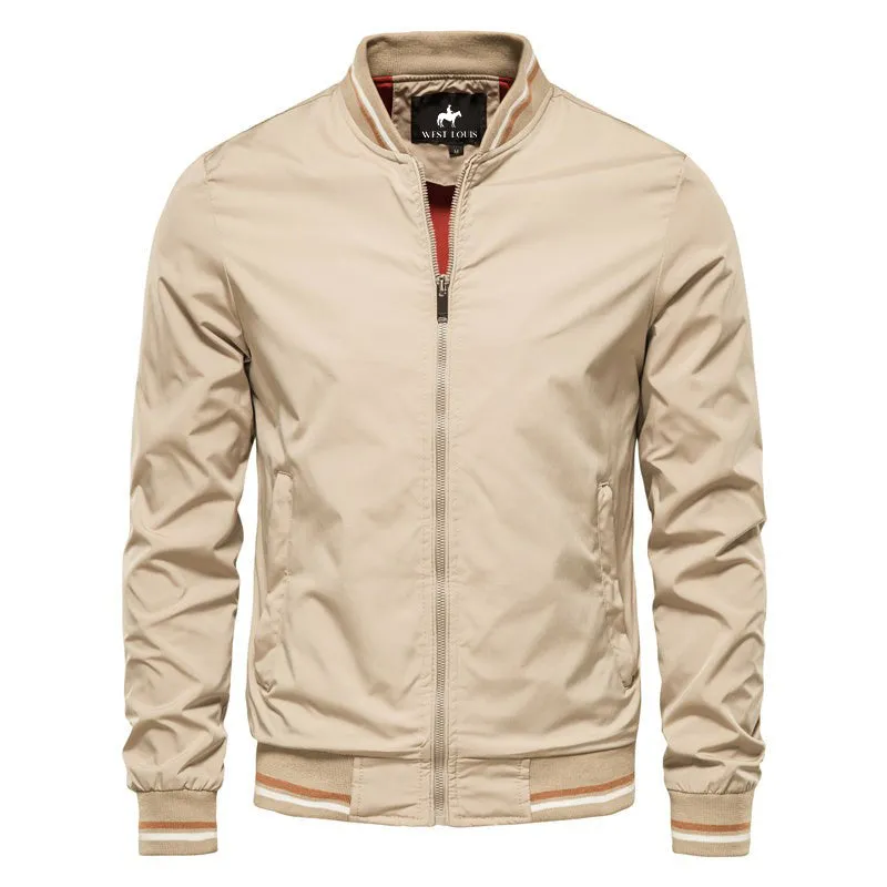 West Louis Bomber Baseball Solid Color Business Jacket