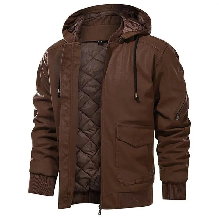 West Louis Brand PU Faux Leather Outerwear Jacket