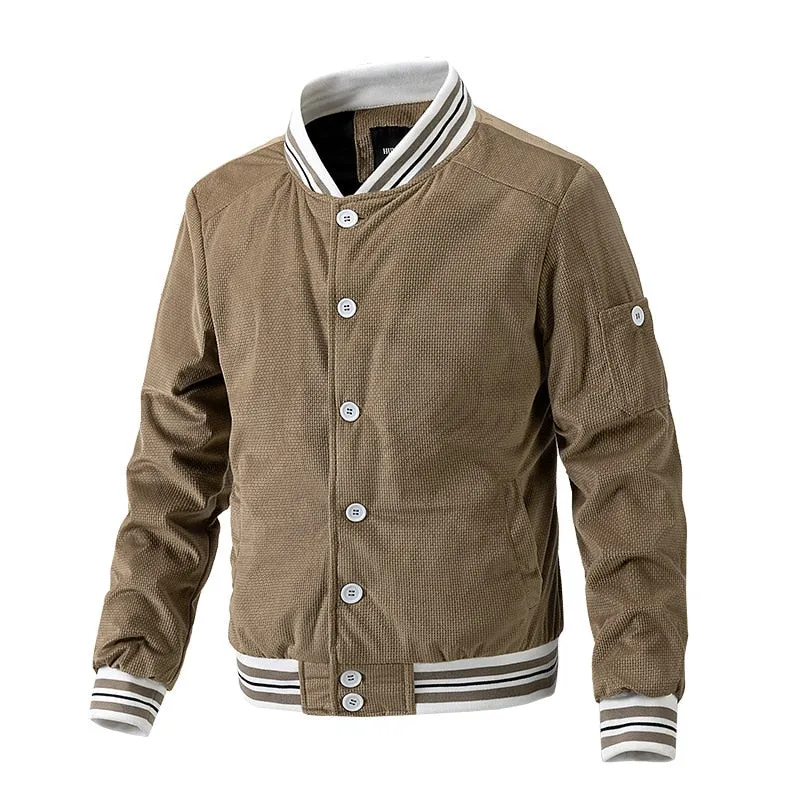 West Louis Corduroy Baseball Varsity Fashion Jacket