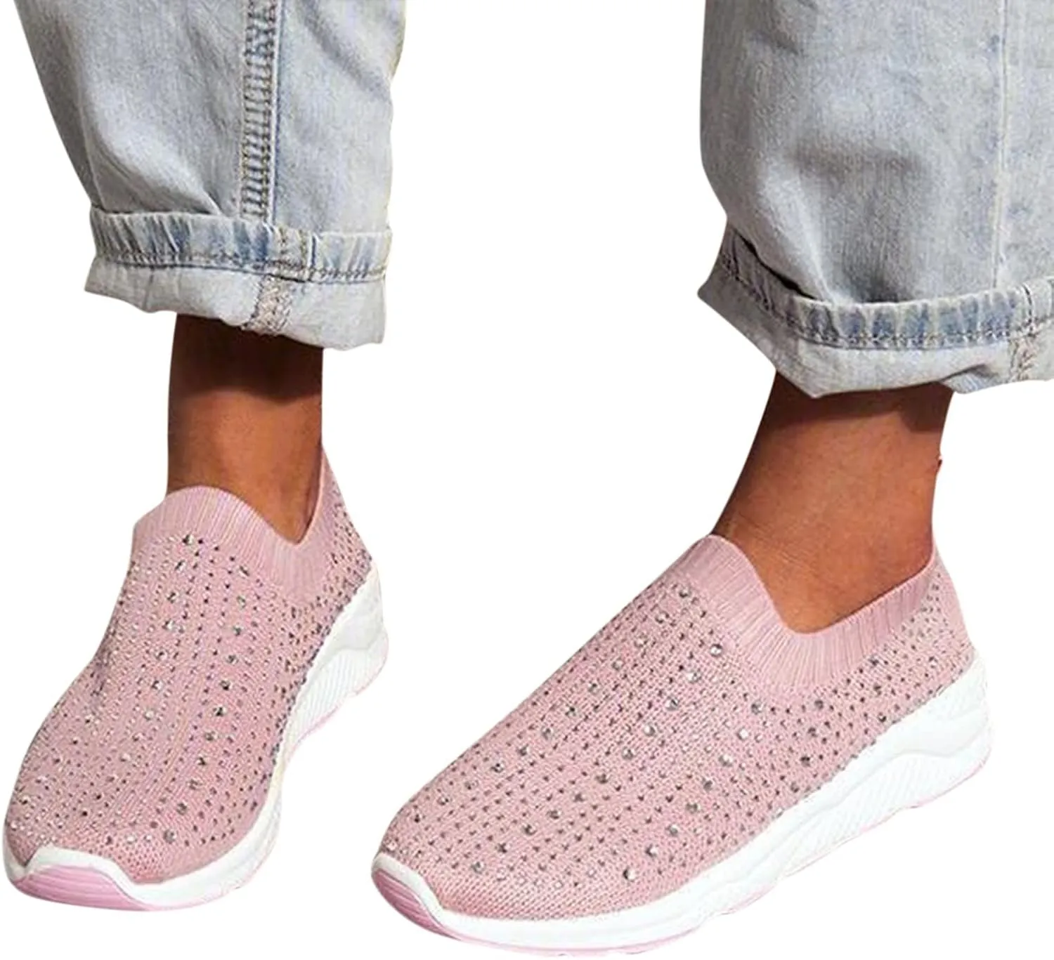 White Platform Sneakers for Women 2023 Non Slip Work Shoes Women Wide Women Slip On Shoes Mules Womens Sneakers 7.5 Wide Width Zapatos De Trabajo OrtopDicos para Alivio Del Dolor De Mujer