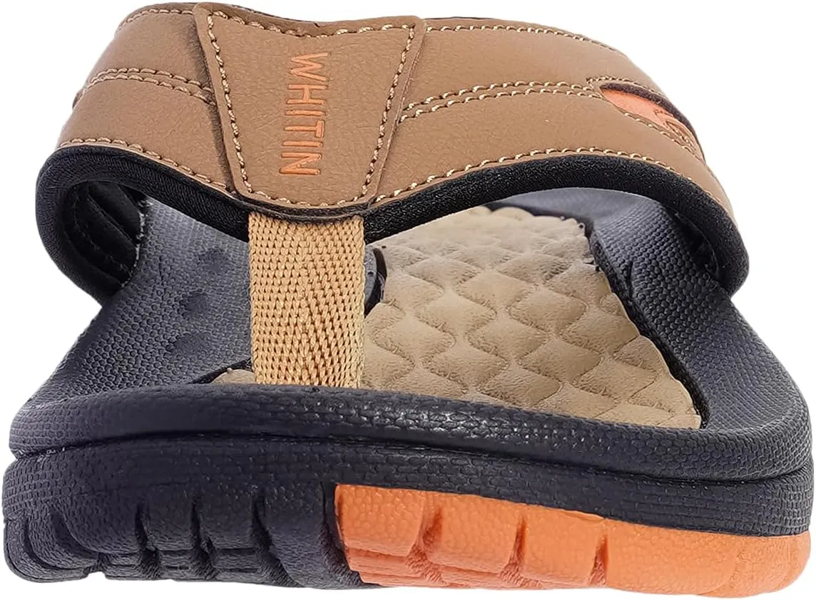 WHITIN Men's Flip Flops | Outdoor Thong Sandals | Arch Support | Slip Resistant