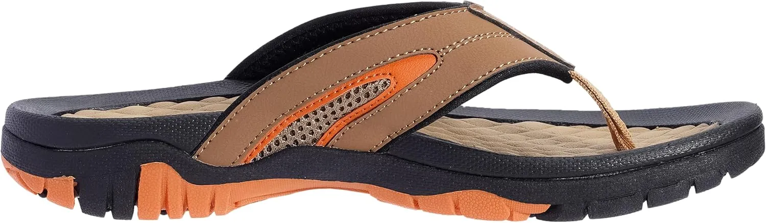 WHITIN Men's Flip Flops | Outdoor Thong Sandals | Arch Support | Slip Resistant