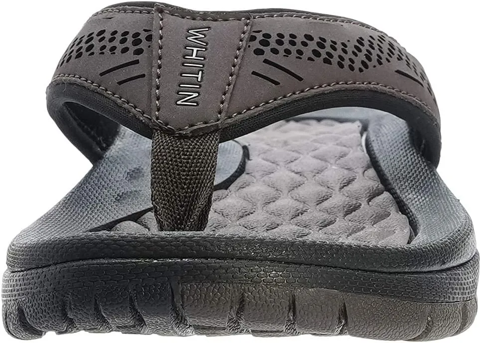 WHITIN Men's Flip Flops | Outdoor Thong Sandals | Arch Support | Slip Resistant