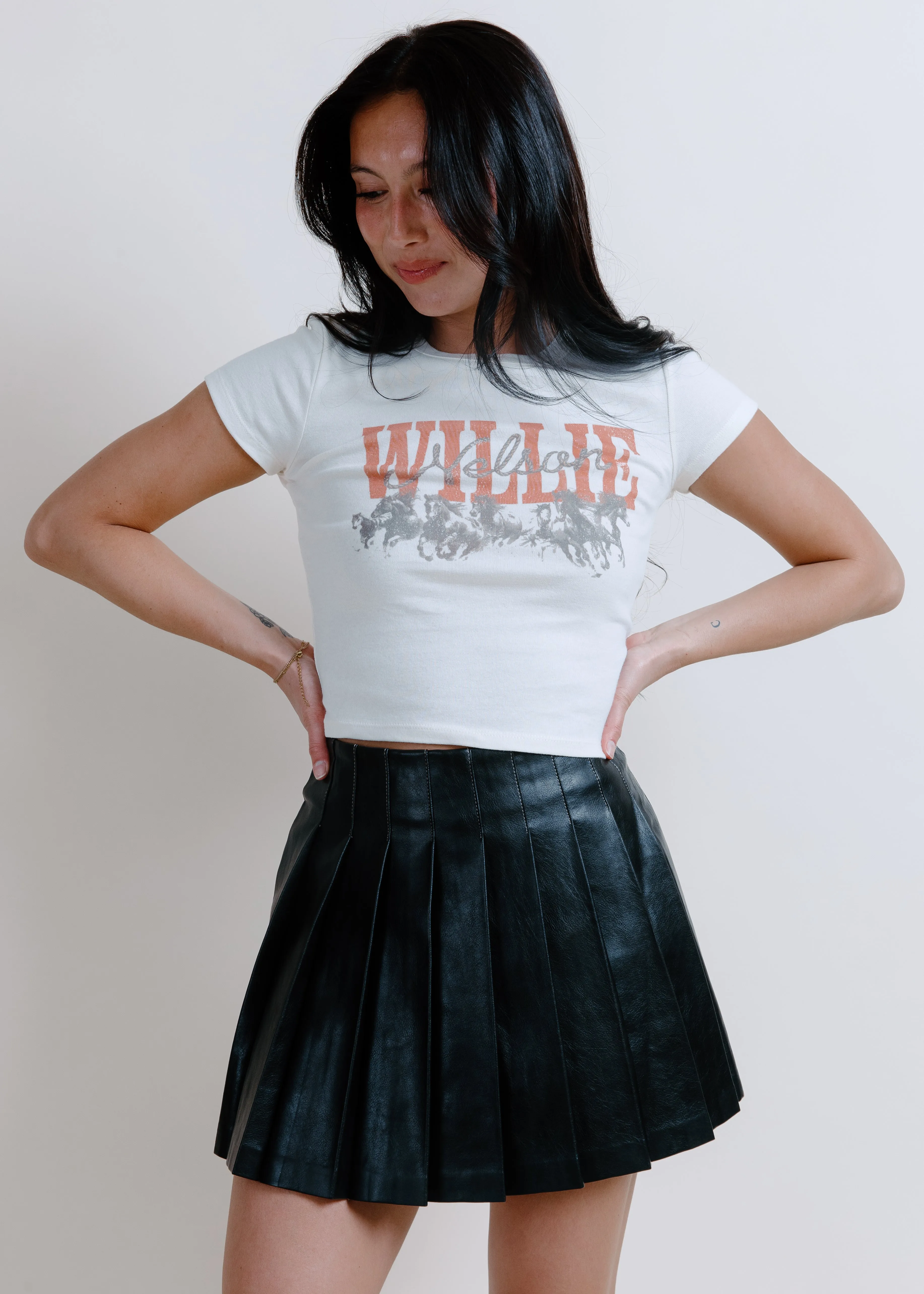 Willie Nelson Horse Cropped Tee