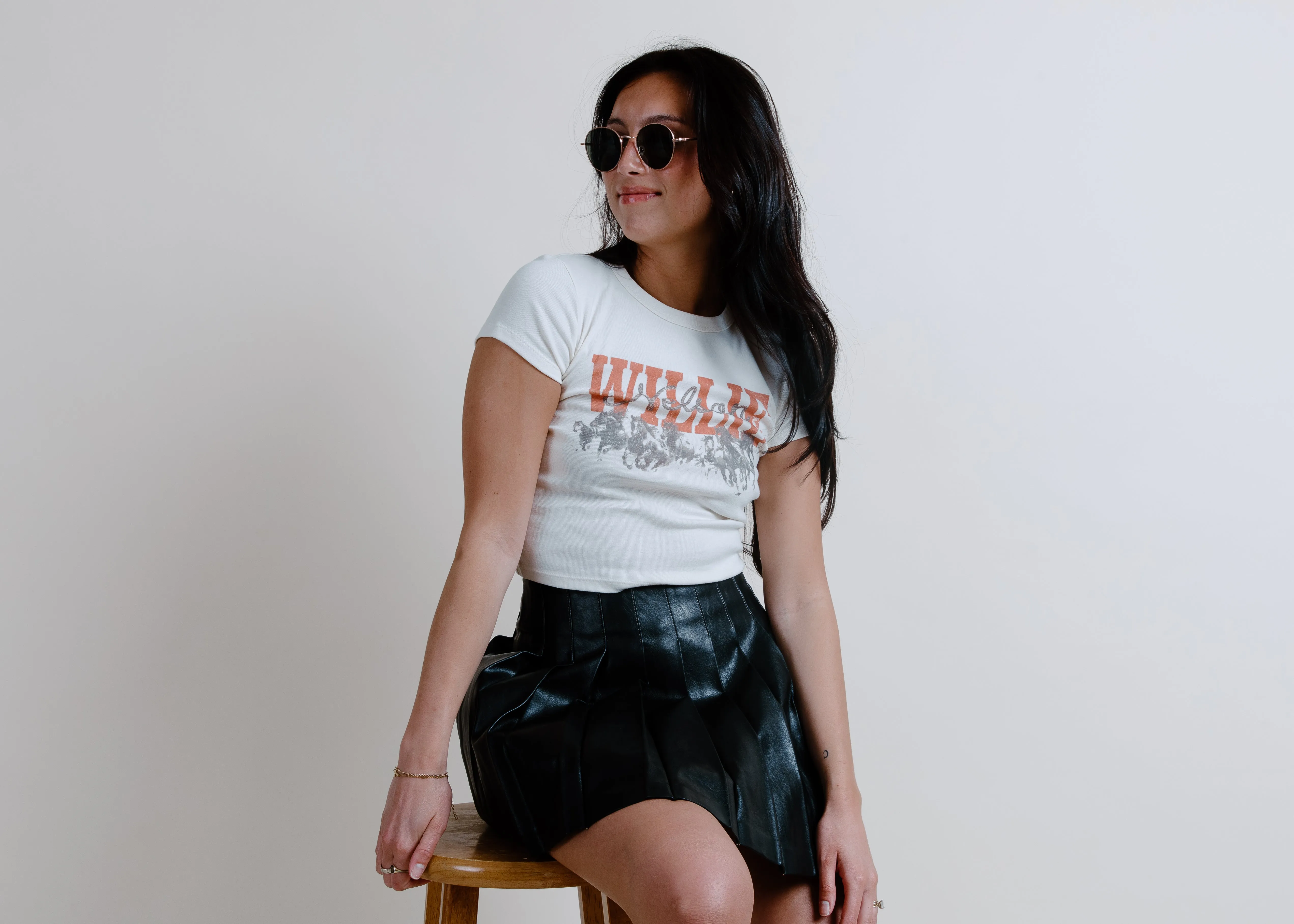 Willie Nelson Horse Cropped Tee
