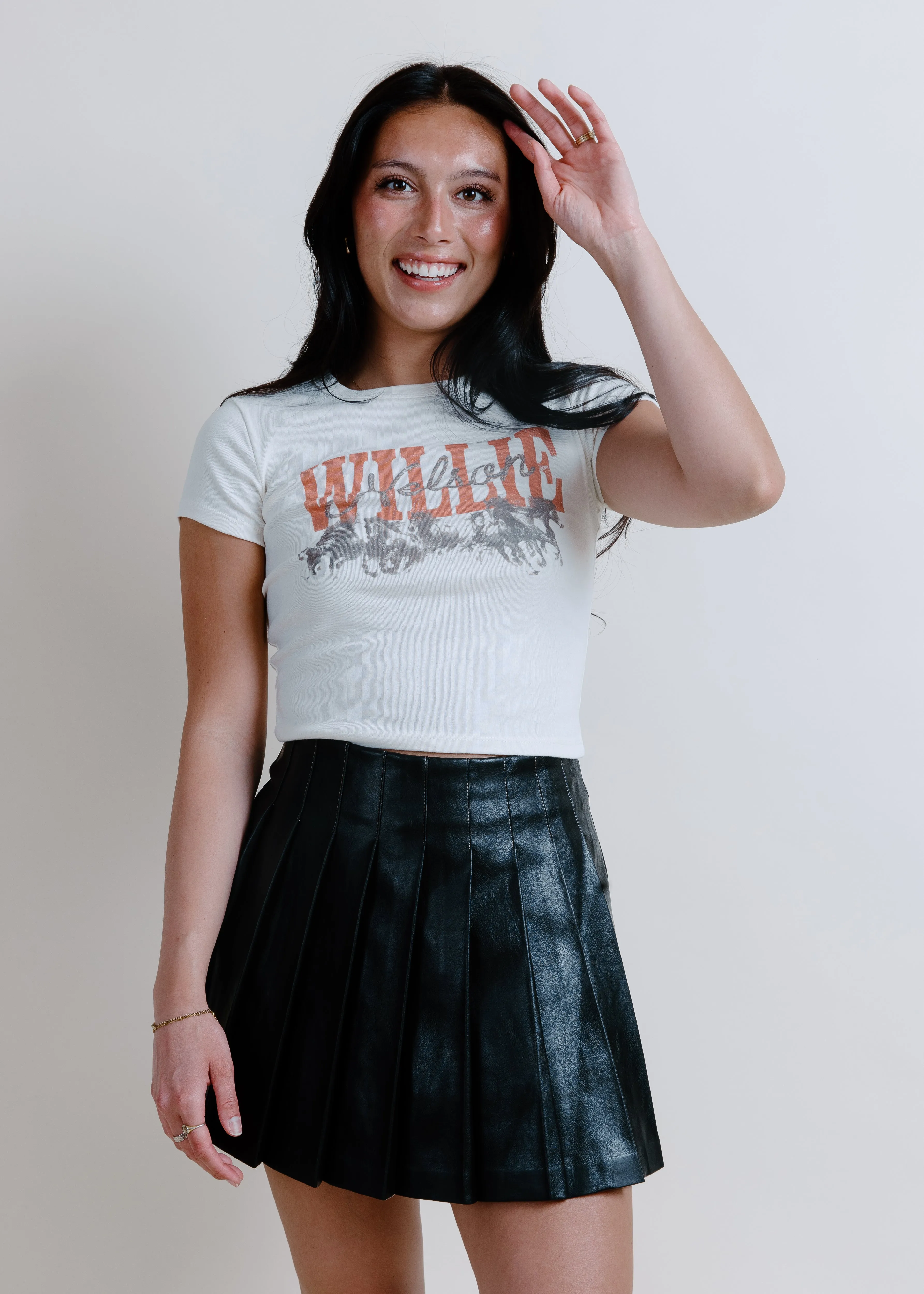 Willie Nelson Horse Cropped Tee