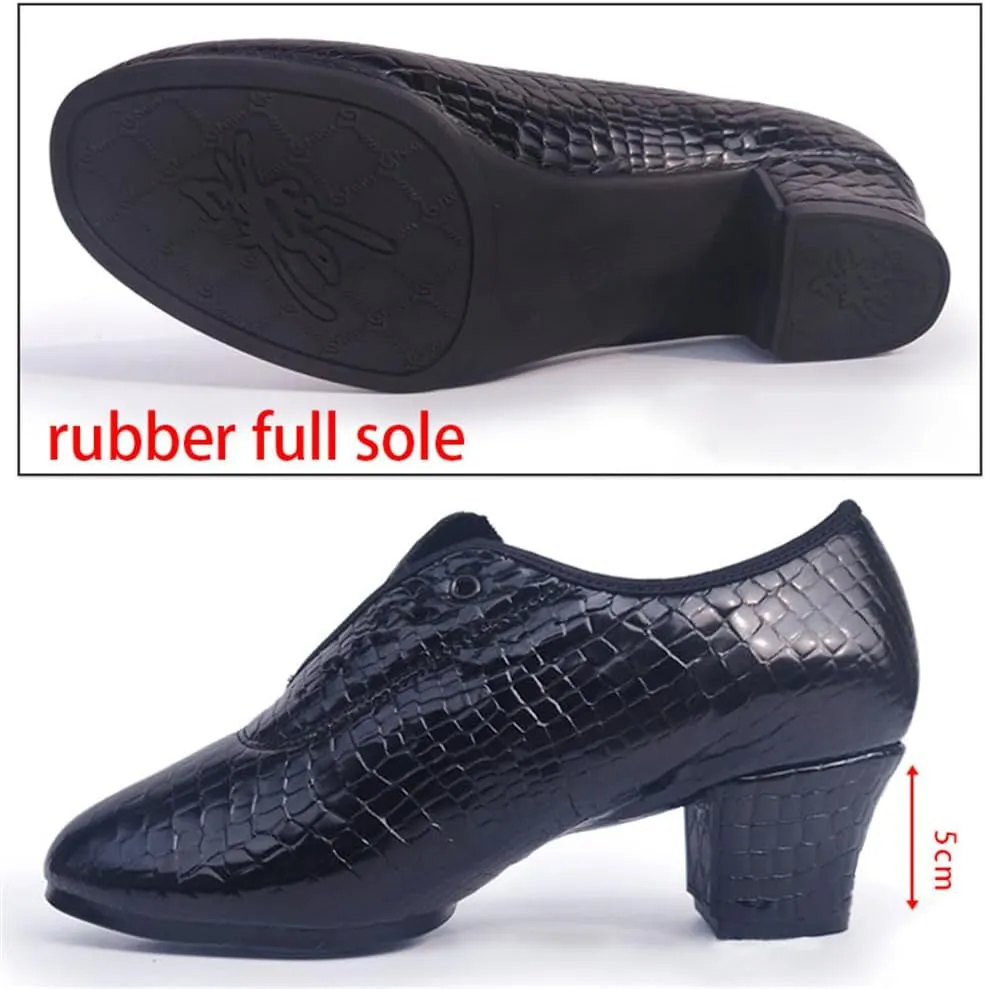 Women's Ballroom Dance Shoes Leather Salsa Tango Practice Dancing Shoes Outdoor Ladies Latin Party Dance Shoes