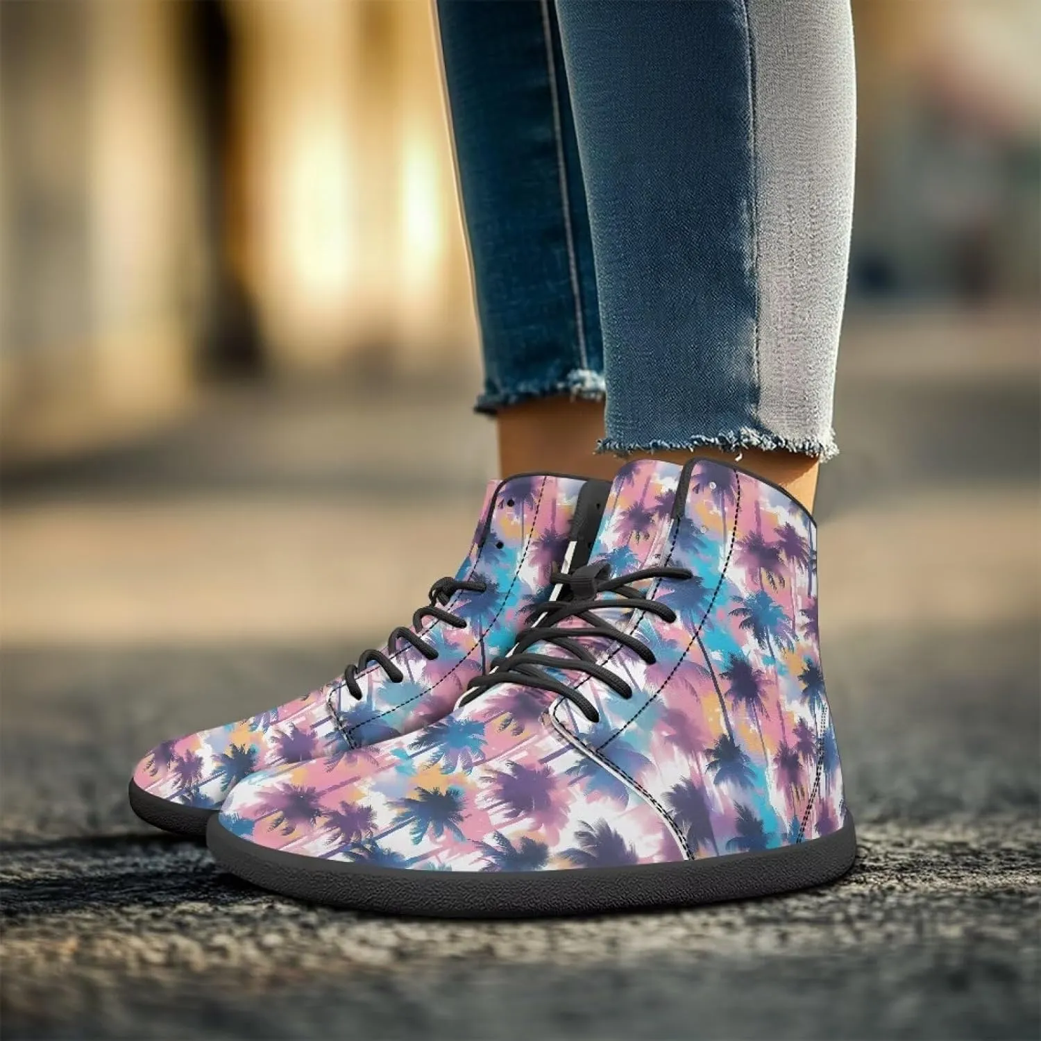 Women's Barefoot High Top Wide Toe Box Walking Shoes Fashion Athletic Zero Drop Non-Slip Sport Workout Exercise Shoes US 6-13.5