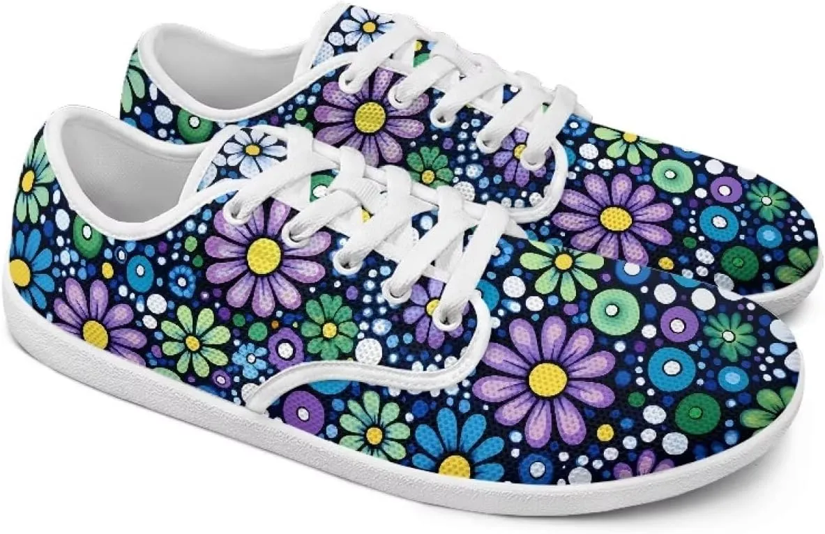 Women's Barefoot Shoes Breathable Comfort Wide Toe Walking Shoes Zero Drop Non Slip Sports Tennis Sneakers US 6-12.5