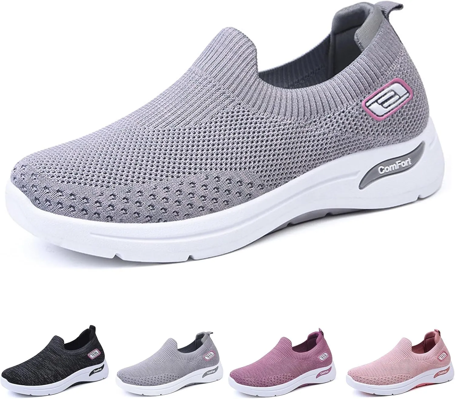 Women's Casual Shoes Soft-Soled Woven Sneakers Lightweight Mesh Breathable Shoes Footwear Slip On Sneakers for Men Women