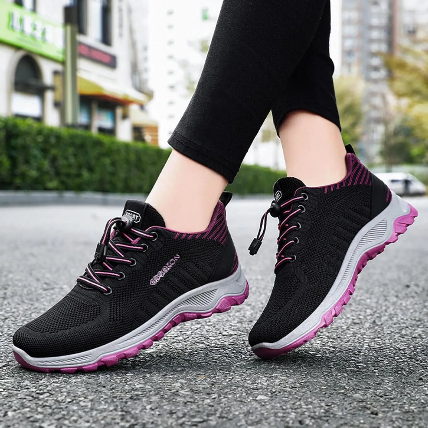 Womens Elastic Slip On Shoes Casual Comfortable Walking Sneakers Lightweight Canvas Flats Non Slip Loafers
