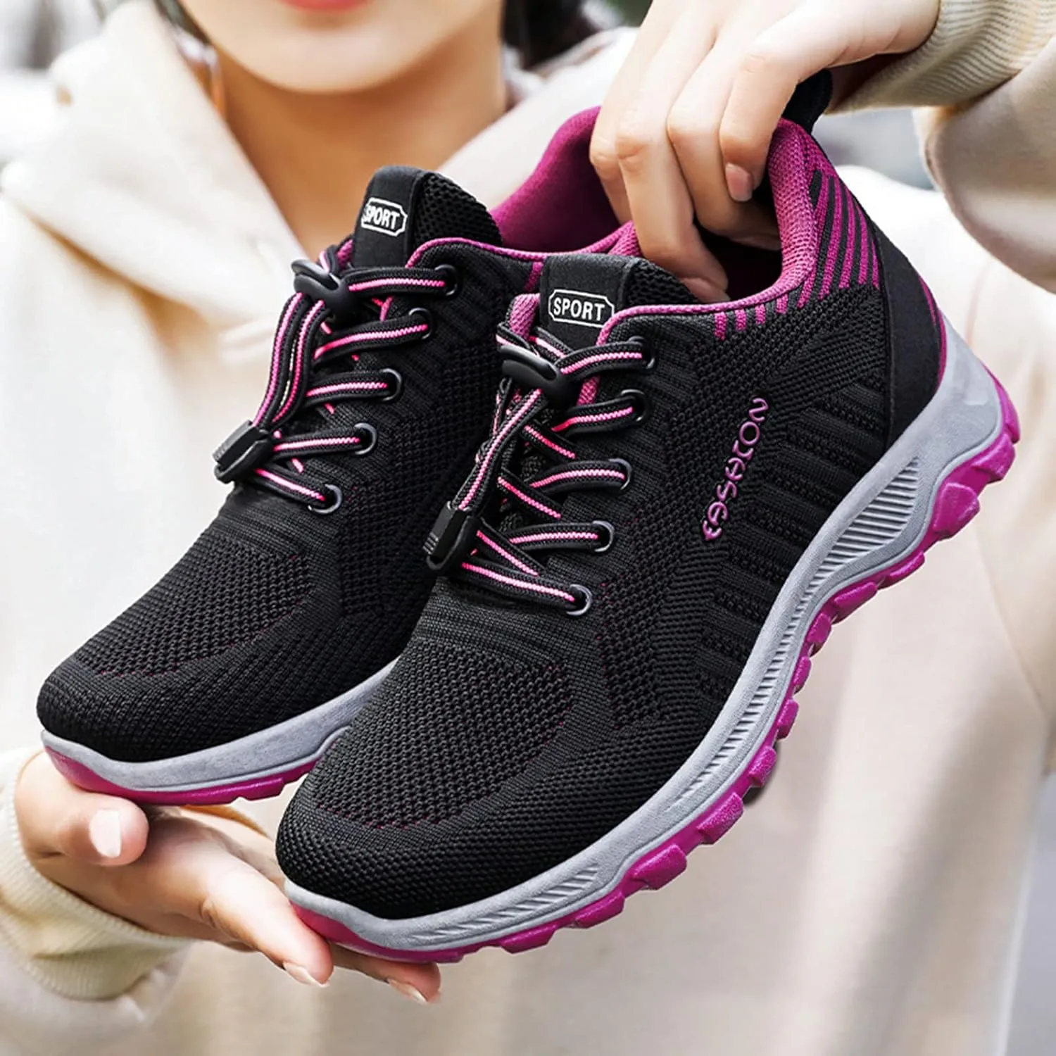 Womens Elastic Slip On Shoes Casual Comfortable Walking Sneakers Lightweight Canvas Flats Non Slip Loafers