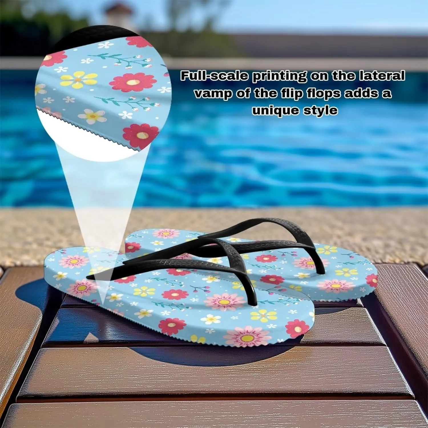Women's Non-Slip Cloud Sandals Quick Drying Flip Flops Casual Slip On Outdoor Party Walking Sandal for Camping Size 5.5-9.5 Black Sole