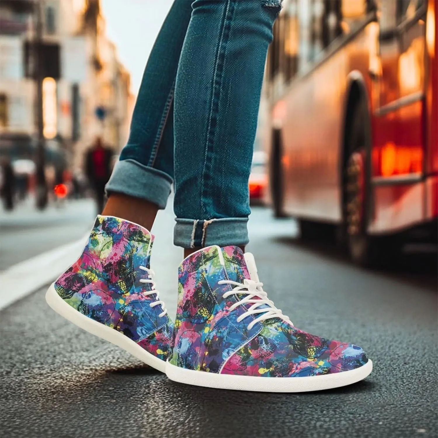 Women's Non-Slip Zero Drop Sole | Wide Width Fashion Sneaker Workout Running Waterproof Barefoot Shoes US 6-13.5